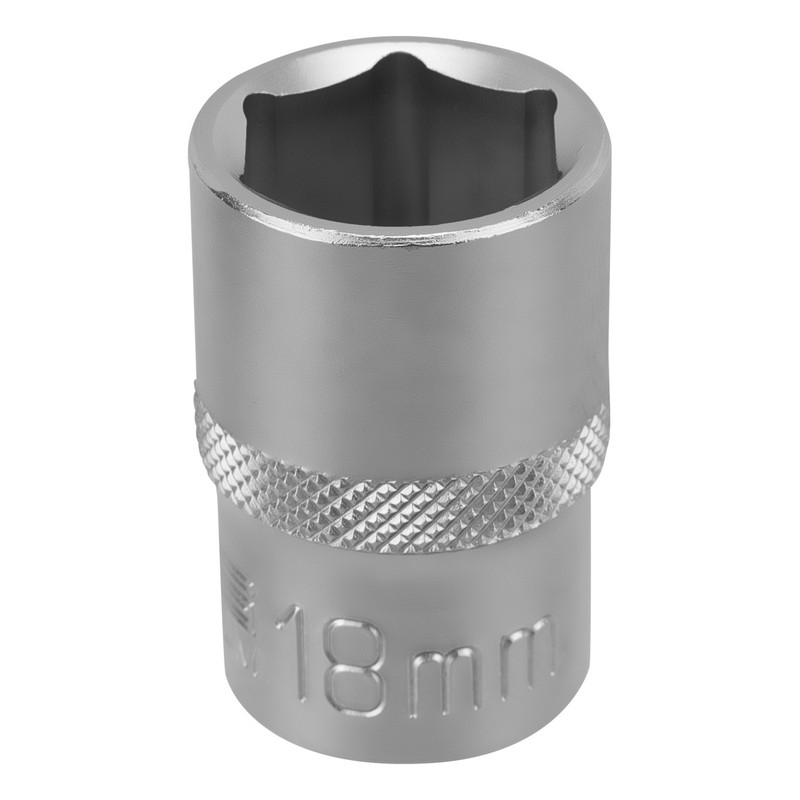 Головка торцевая 1/2" 18мм 6-гран. CrV Stels 13829