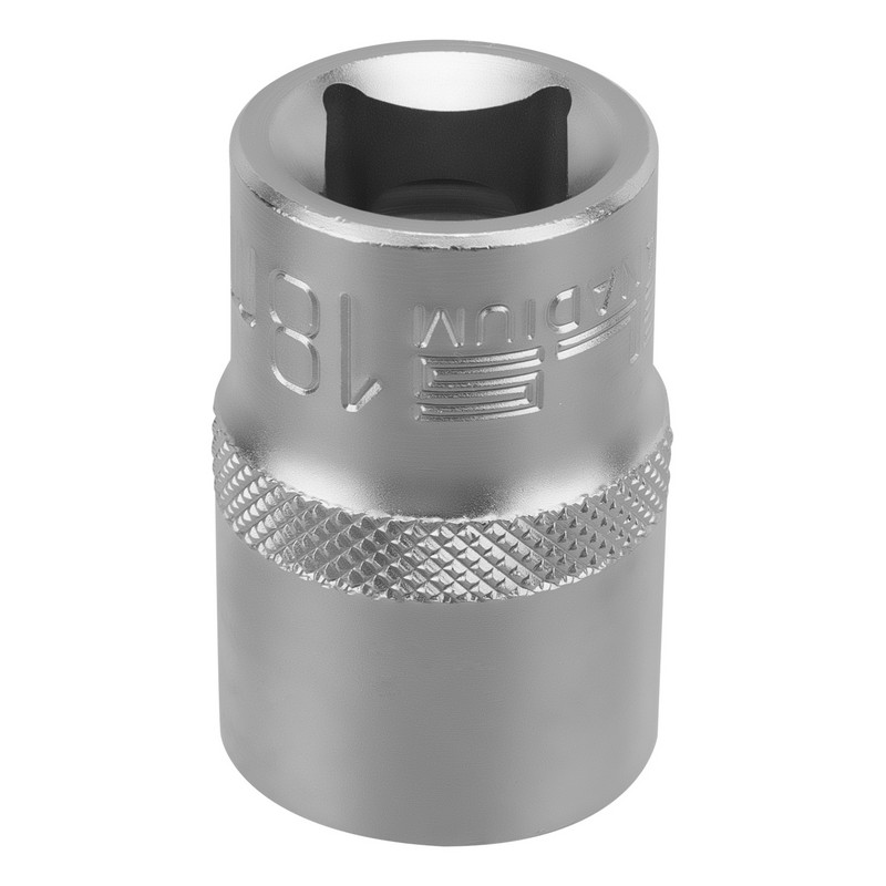 Головка торцевая 1/2" 18мм 6-гран. CrV Stels 13829