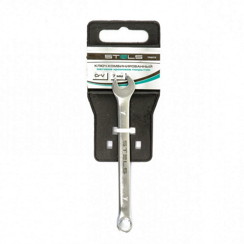 Ключ комбинированный 7мм CrV матов. Stels 15203
