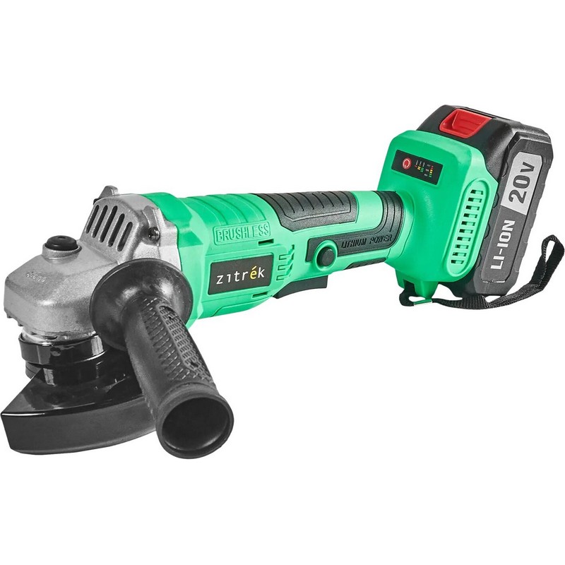 Шлифмашина угловая аккум. бесщет. Zitrek AG 20 Pro, 125мм 20в 1х4Ач Li-Ion 8000об/мин кейс