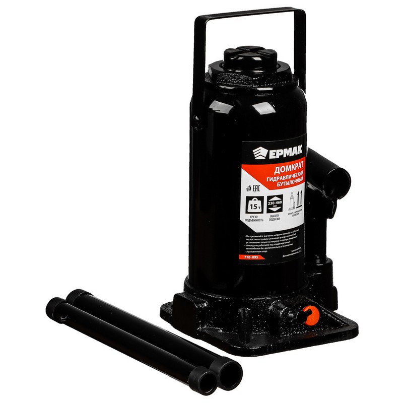 Домкрат гидравл. бутылочный 15т, 230-460мм ЕРМАК 770-095