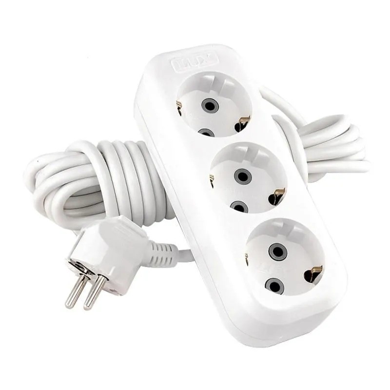 Удлинитель 10м 3-мест. с заз. 16А LUX У3-Е-10