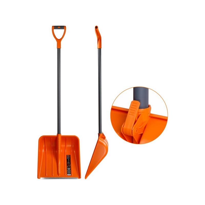 Лопата снеговая 400х400мм съемный метал.черенок STARTUL METSA ST9055-1