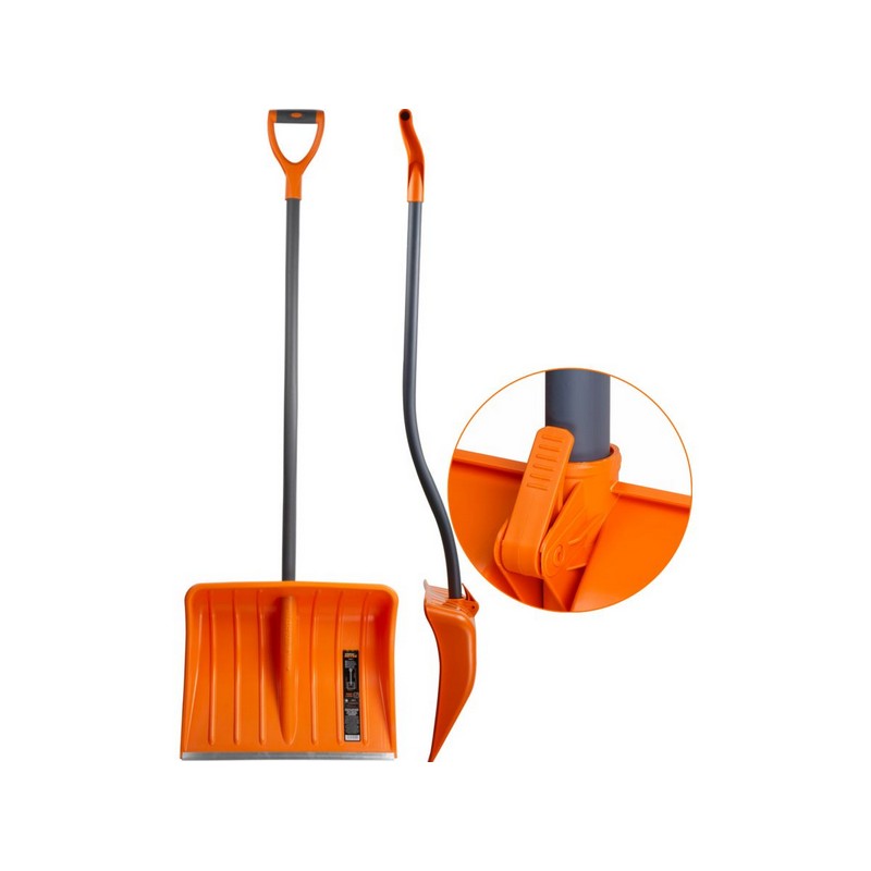 Лопата снеговая 500х390мм съемный изогнутый метал.черенок STARTUL METSA ST9055-2