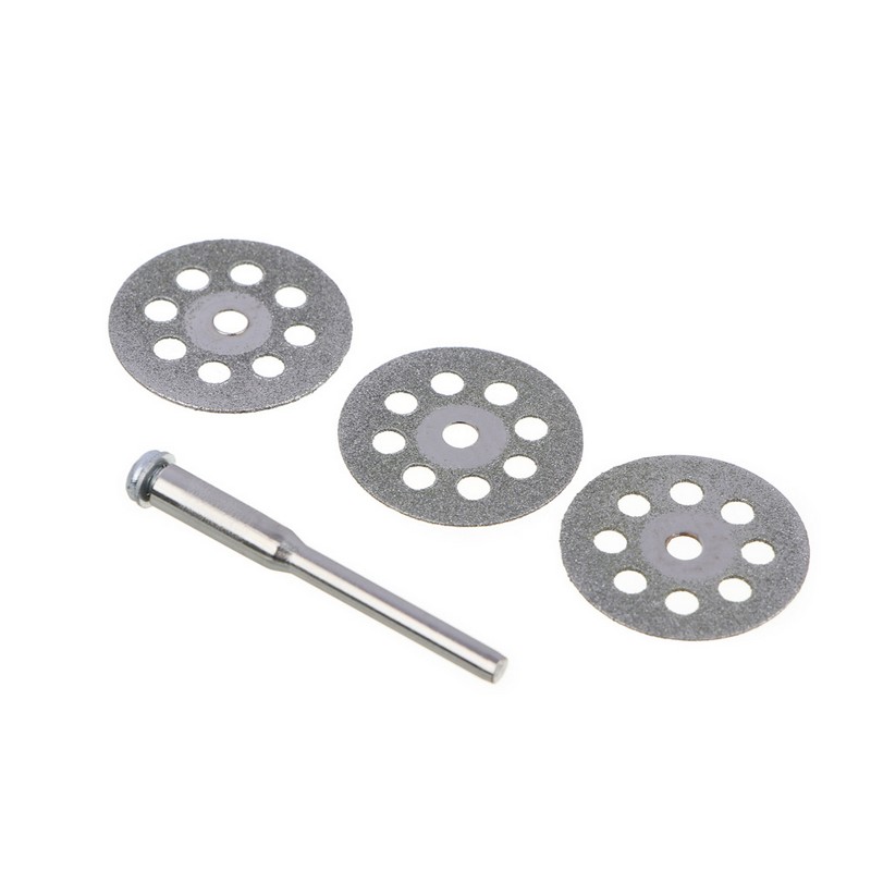 Круги отрезные алмазные для гравера d22мм (3шт) с оправкой ЕРМАК 666-014