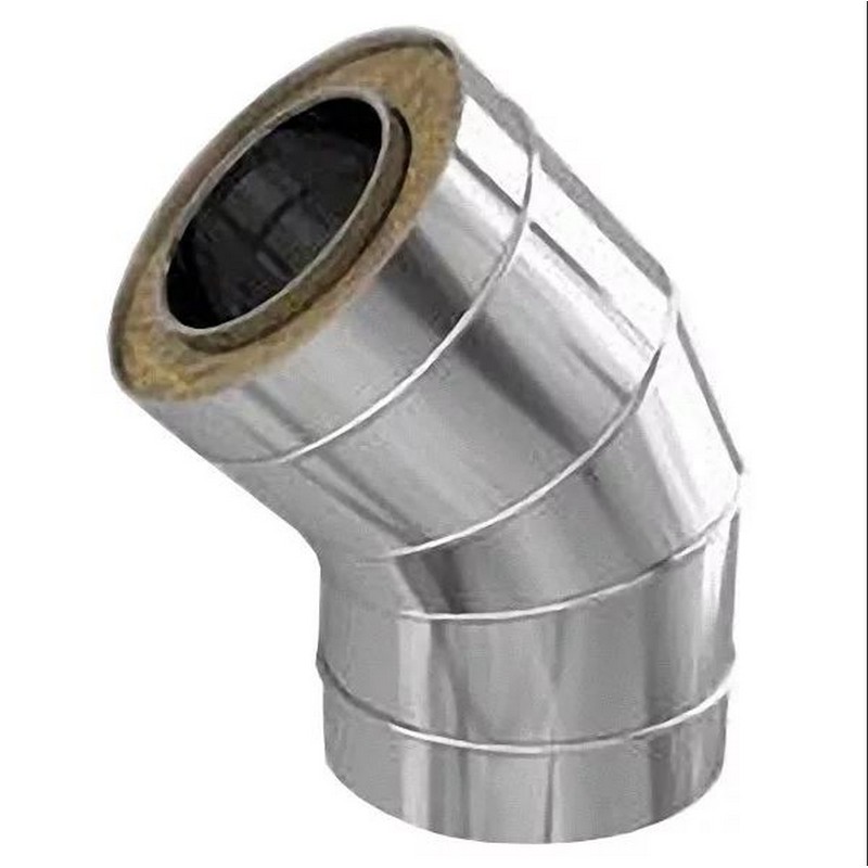 Отвод термо d 150/210/45" (0,5мм+0,5мм) н/ж