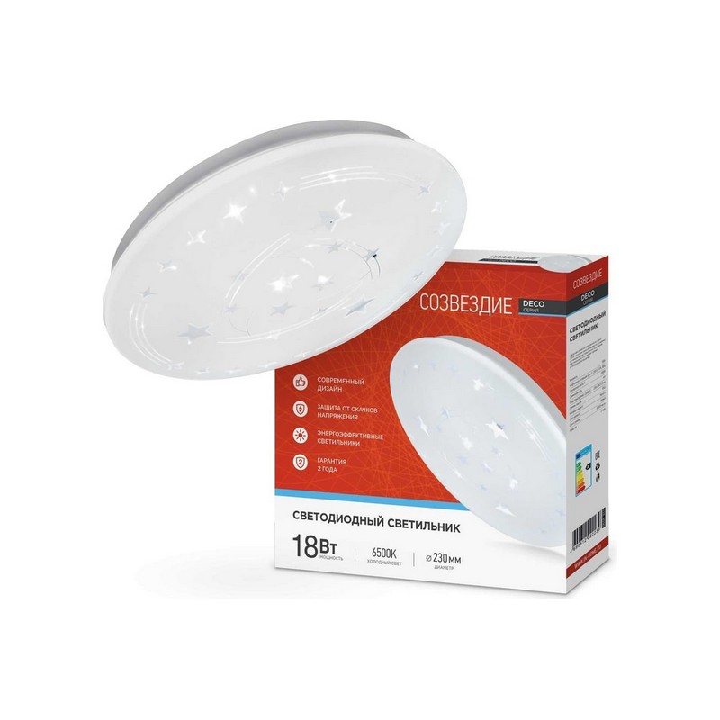 Светильник светодиодный серии DECO СОЗВЕЗДИЕ 18вт 6500К 1170лм 230мм IN HOME