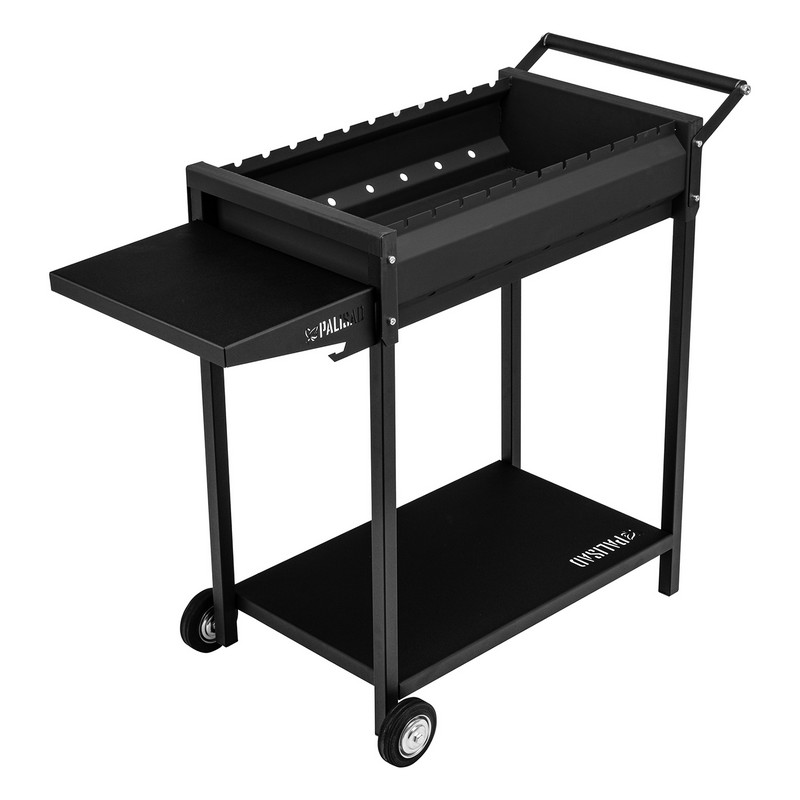 Мангал сварной на колесах 662х390х152/805мм сталь 2мм +кочерга Palisad