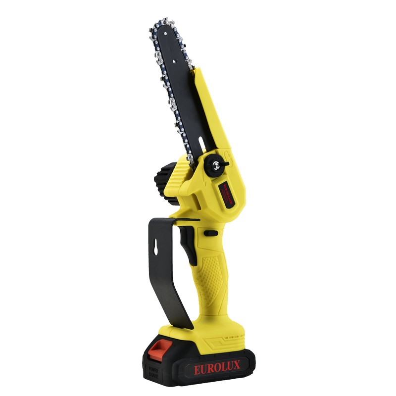 Пила цепная аккум. Eurolux ELS-20-Li, 20в 1х2Ач Li-ion 6"/150мм 1/4"-1,3мм-36зв