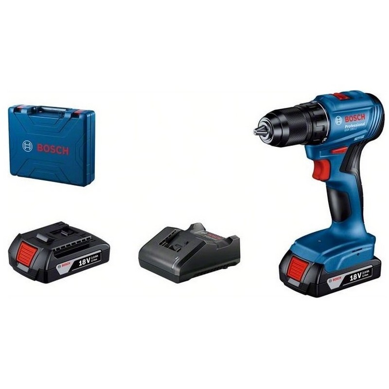 Дрель-шуруповерт акк. бесщет. BOSCH GSR 185-Li, 18в 2х2Ач Li-Ion 50Нм 2-скор. БЗП10мм кейс
