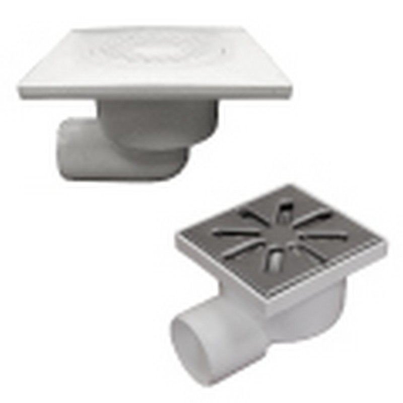 Трап Alcadrain верт.вып. 150х150/50 нерегул. с пласт.реш. APV4