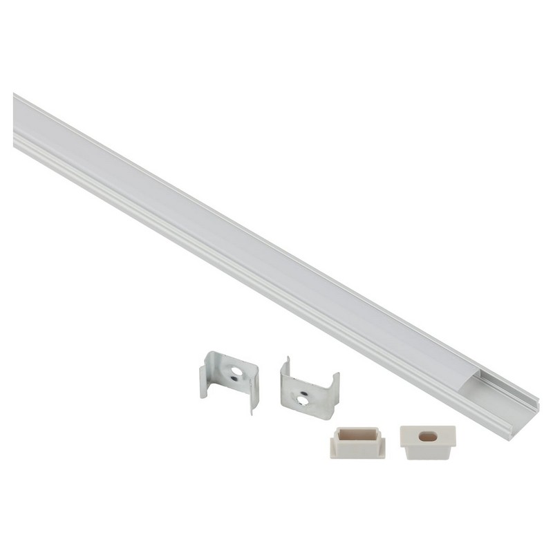 Профиль для LED ленты алюм. накладной (1м) (в сборе) 15х6мм CAB262