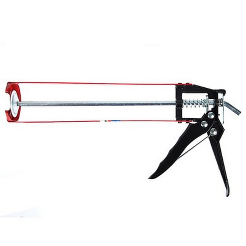 Пистолет для герметика 225мм полукорпусной, гладкий шток