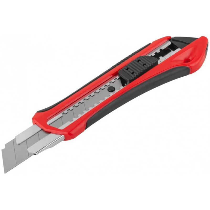 Нож технический 25мм усил. прорезин."Рубин" КУРС 10183