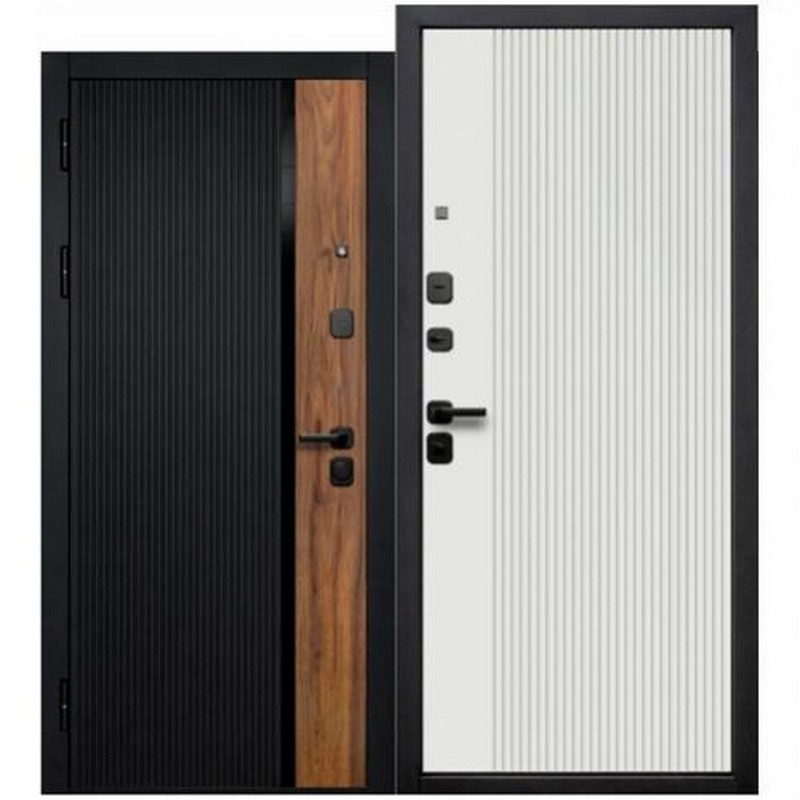 Дверь метал.КАНТРИ Эмалит белый 2050*860 левая