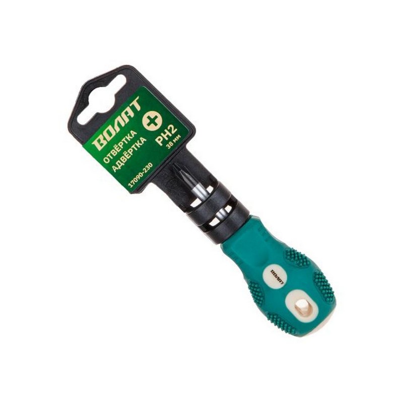 Отвертка PH2х38мм двухкомп.рукоятка ВОЛАТ 17090-230
