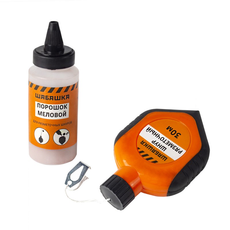 Шнур разметочный 30м пласт.обрезин.корпус + порошок ШАБАШКА 034-4090