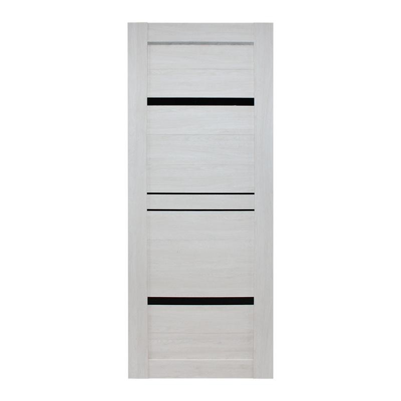 Дверное полотно ПВХ мод. №18 Жемчужный 2000х800 стекло черное