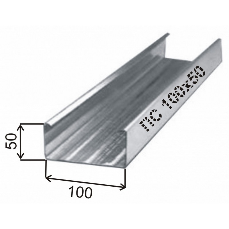Профиль стоечный 100/50 3м 0,45мм