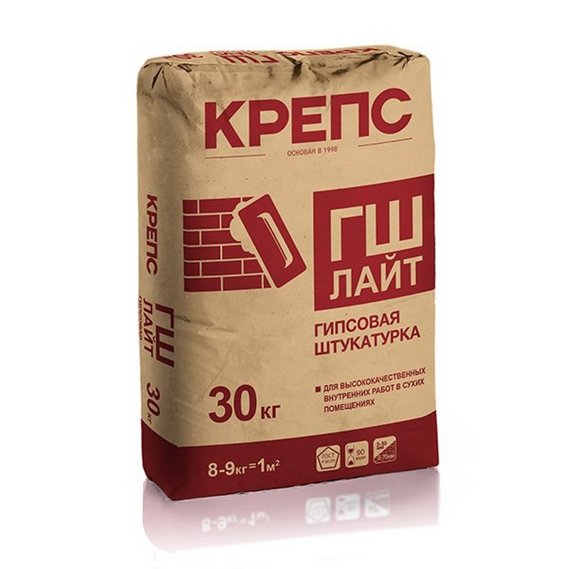 Гипсовая штукатурка КРЕПС ГШ Лайт 30 кг