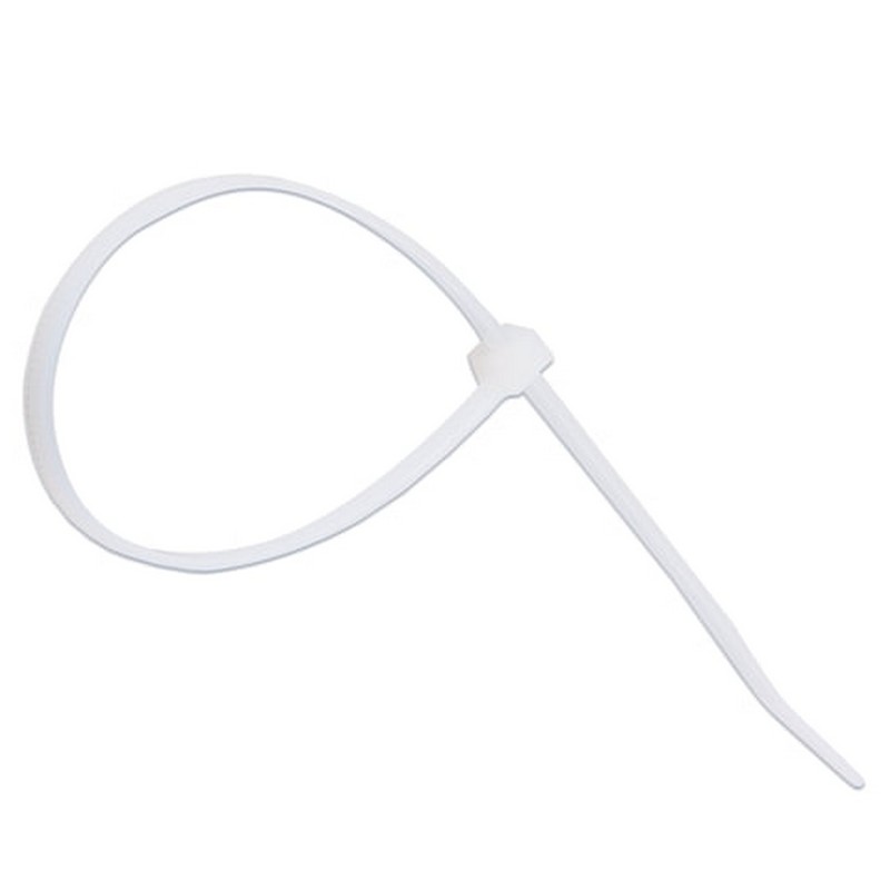 Стяжка нейлон. 100х2,5мм (100шт) белые ВИХРЬ