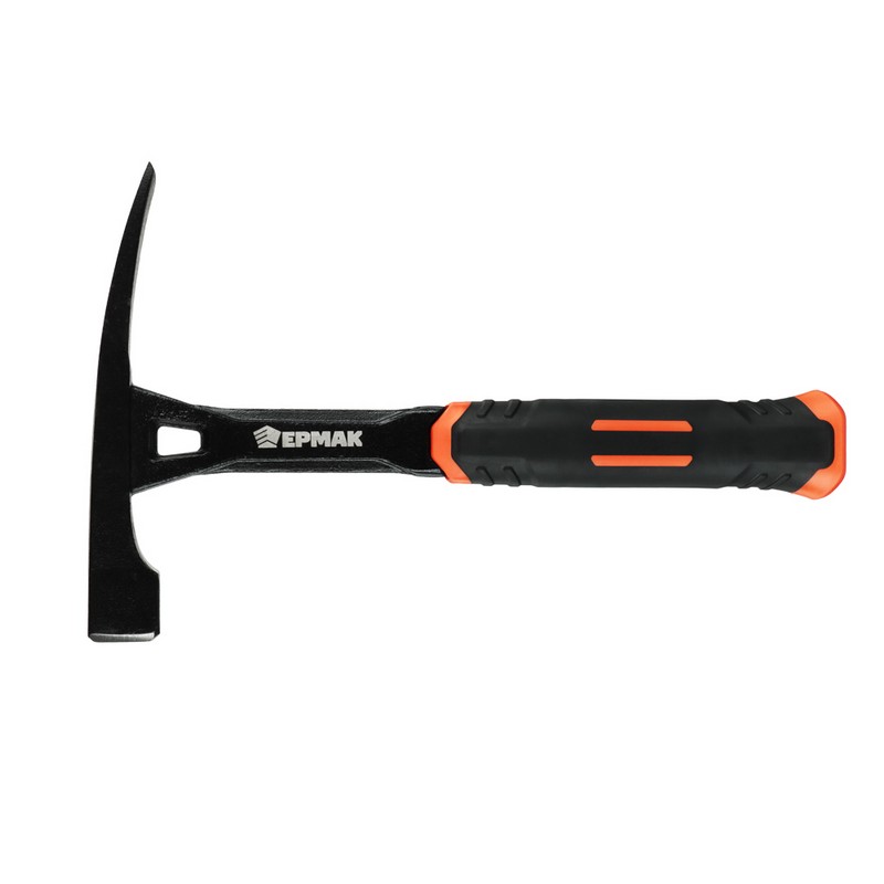 Молоток каменщика 600г цельнокованый, двухкомп.обрезин.рукоят. 275мм ЕРМАК 615-097