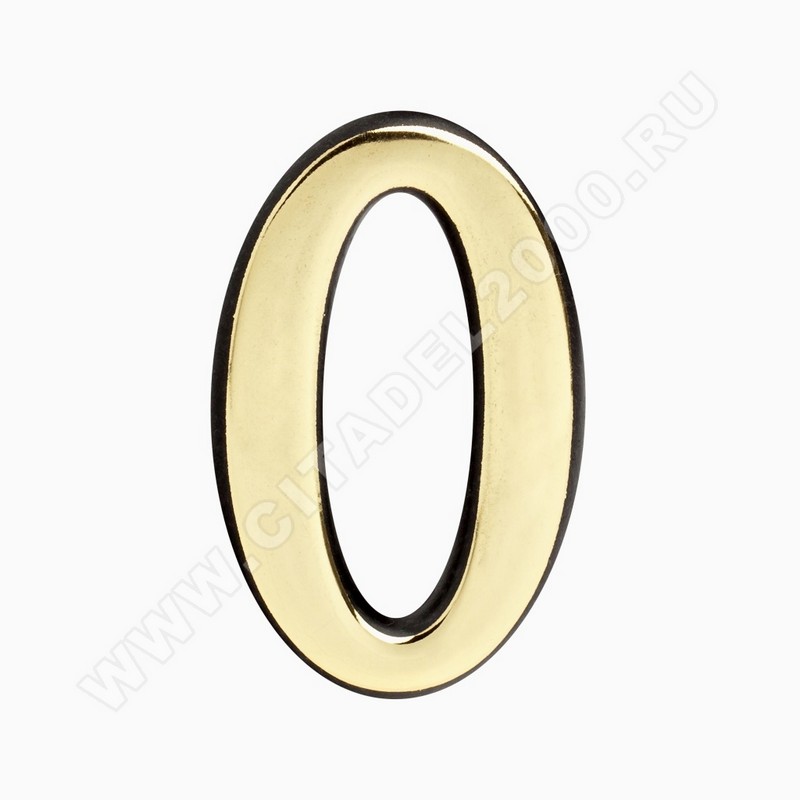 Цифра дверная пластик "0" (хром) клеевая основа Ц   