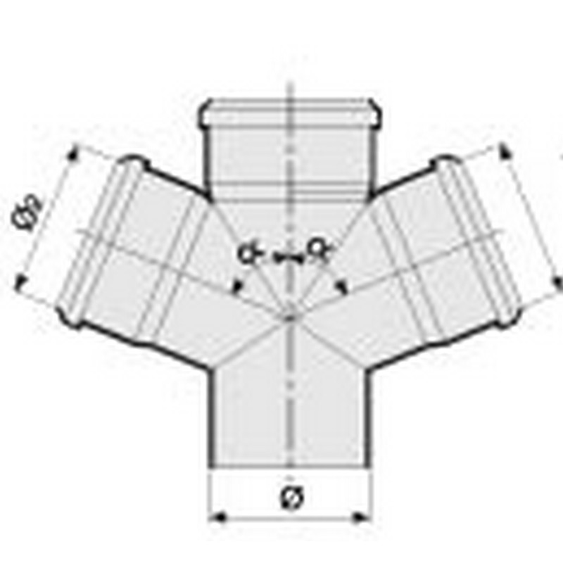 Крестовина однопл 110*110*110/87,5 СИНИКОН 506015R