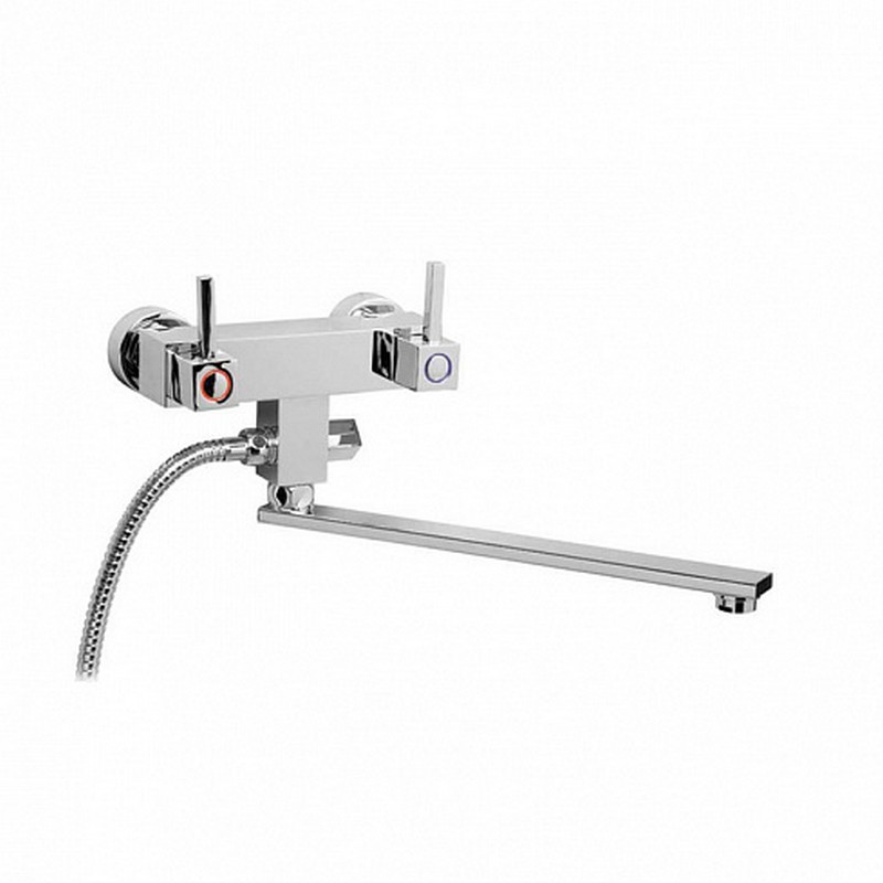 Смеситель для ванны IDDIS IDAHO 37103M1T12K шланг, лейка, держ. дл.излив.