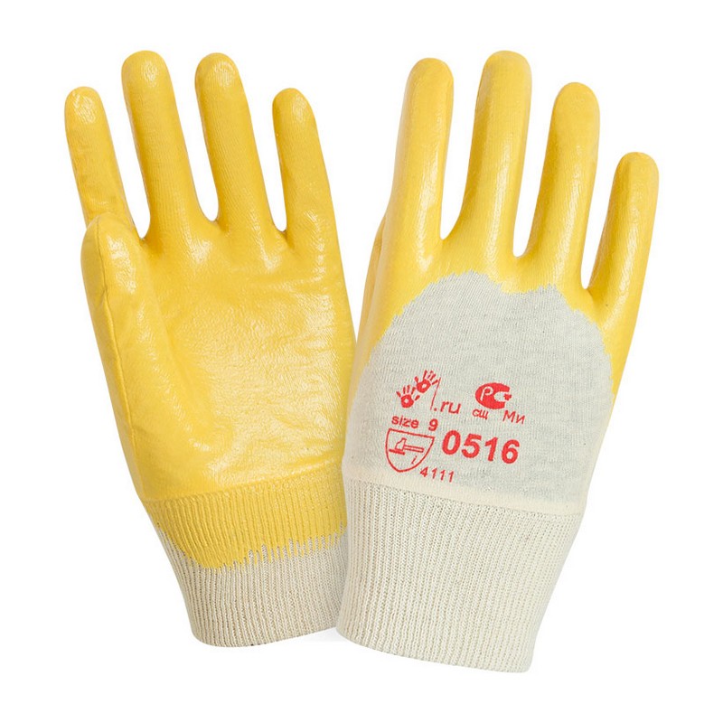 Перчатки нитриловые частич.покрытие арт 0516 