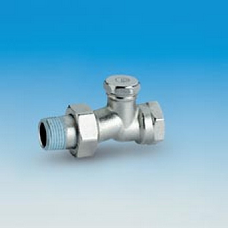 Клапан отсечной прямой 1/2 НР/ВР с американкой никель.  751N PETTINAROLI