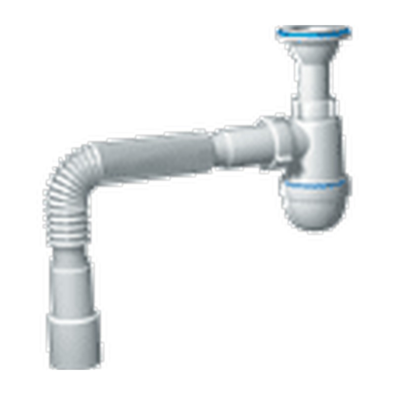 Сифон 1,1/2*40 с универсальной гофрой 40/50 ANI-grot C0515