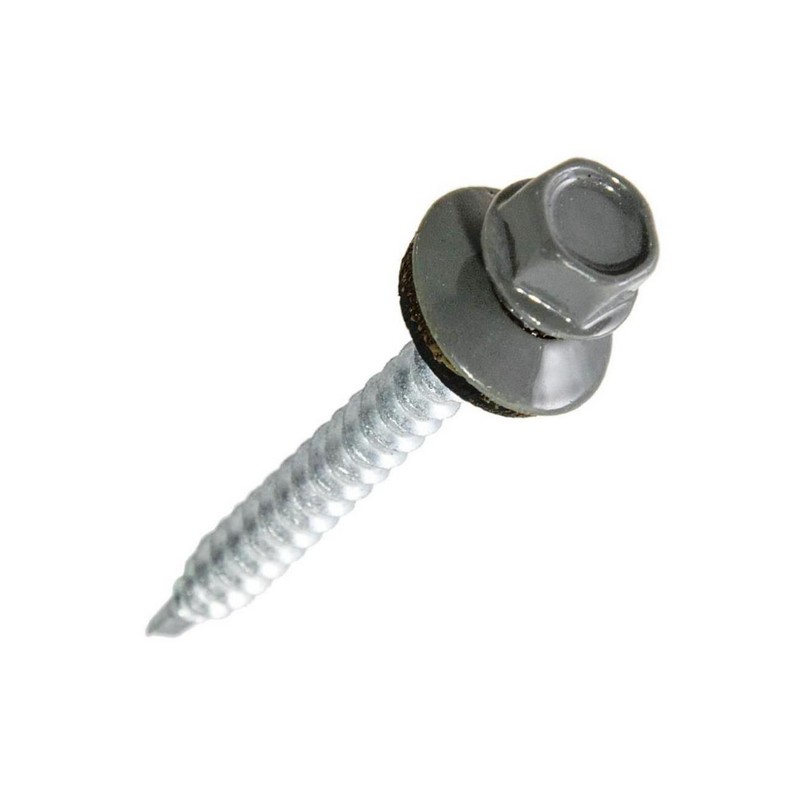 Саморезы кровельные с буром 4,8х28 темно серый RAL7024 