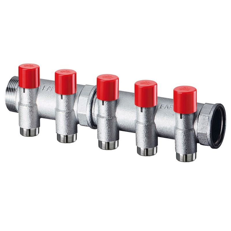 Коллектор запорный с 2 отв. 1*1/2 (м.р.) б.г.FAR (FK 3923 С102)