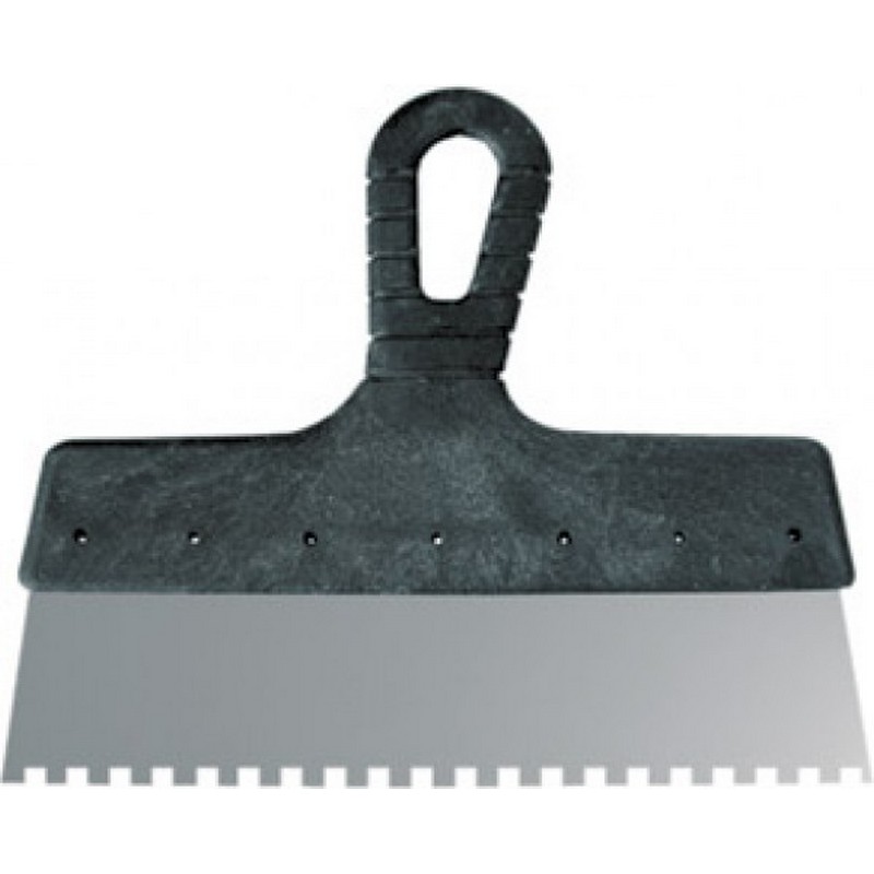 Шпатель фасадный нержавеющий зубчатый 150 мм / 8 мм 