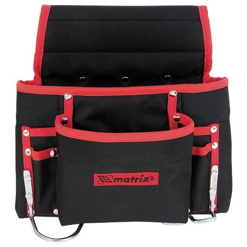 Подсумок поясной 8 карманов, держатель для молотка, клещей Matrix 90242