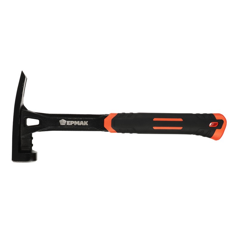 Молоток-гвоздодер 450г цельнокованый, боек с магнитом, двухкомп.обрезин.рукоят. 320мм ЕРМАК 615-096