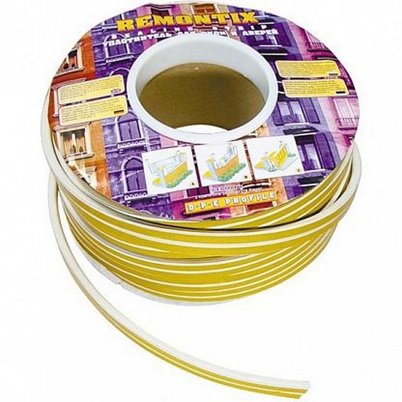 Уплотнитель самокл. E-профиль Белый 9х4мм (150) 