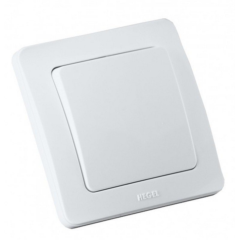 Выключатель с/у 1-кл. белый 10А HEGEL ВС10-311
