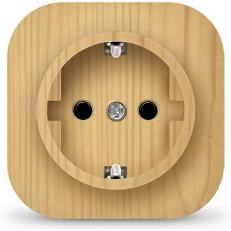 Розетка о/у 1-мест. с заз. 16А IP20 Сосна IONICH 1444