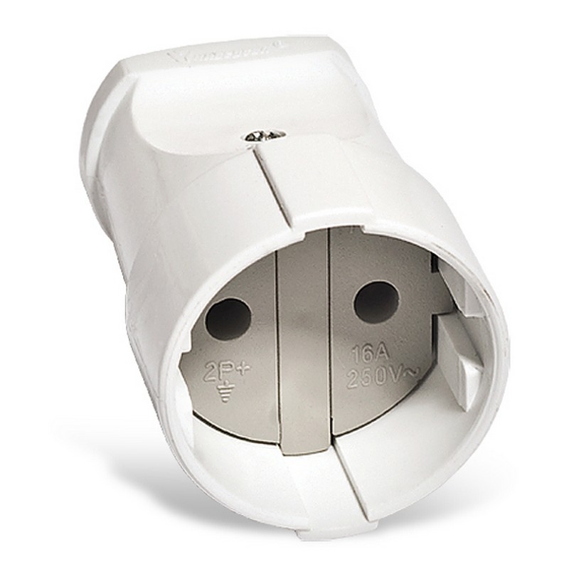 Розетка штепсель б/заз. белая 10А UNIVersal А115