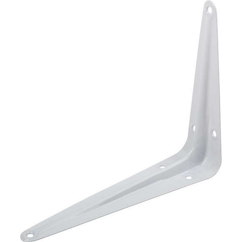 Уголок для полок с ребром жесткости 125х100 белый