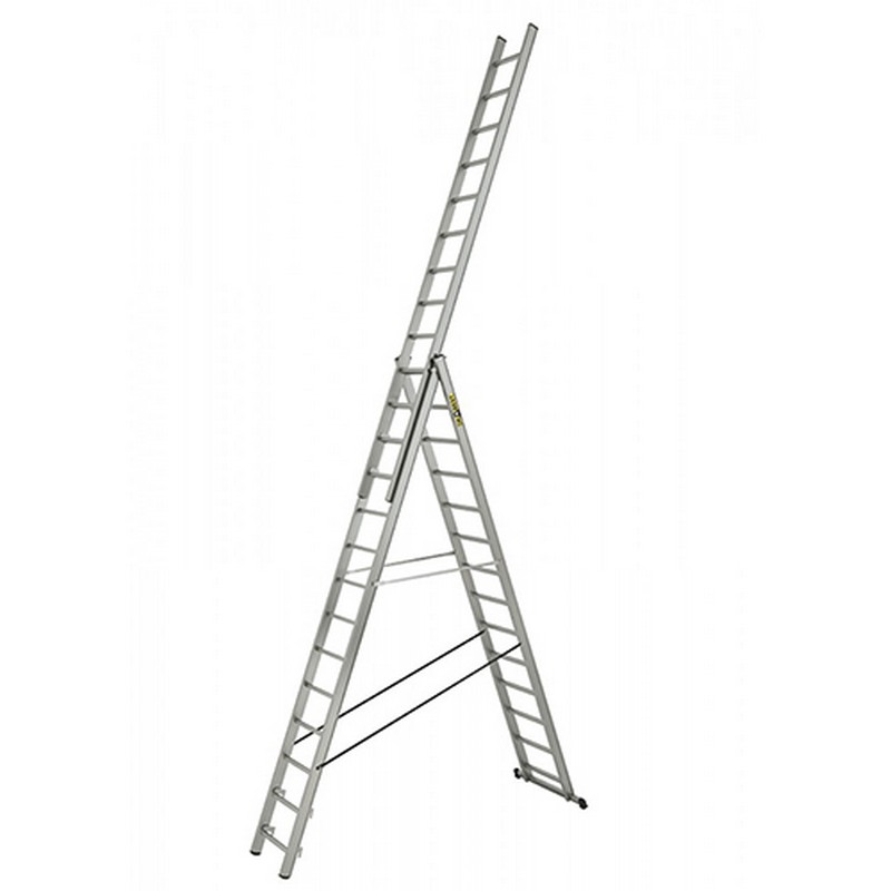 Лестница алюм. 3-секц. 3х15 ступеней 4,2/7,5/11м