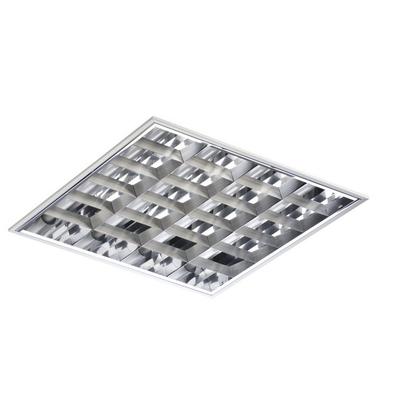 Светильник 4х18вт встраив., зерк. растр. (595х595) TLC 418