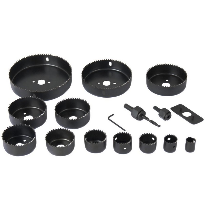 Набор коронок HCS (20,25,35,40,51,60,68,70,82,102,127мм +2адаптера) ПРАКТИКА 773-279