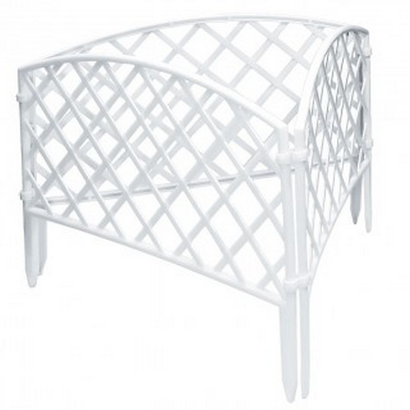 Забор декоративный "Сетка" 24см 3,2м белый, 65021