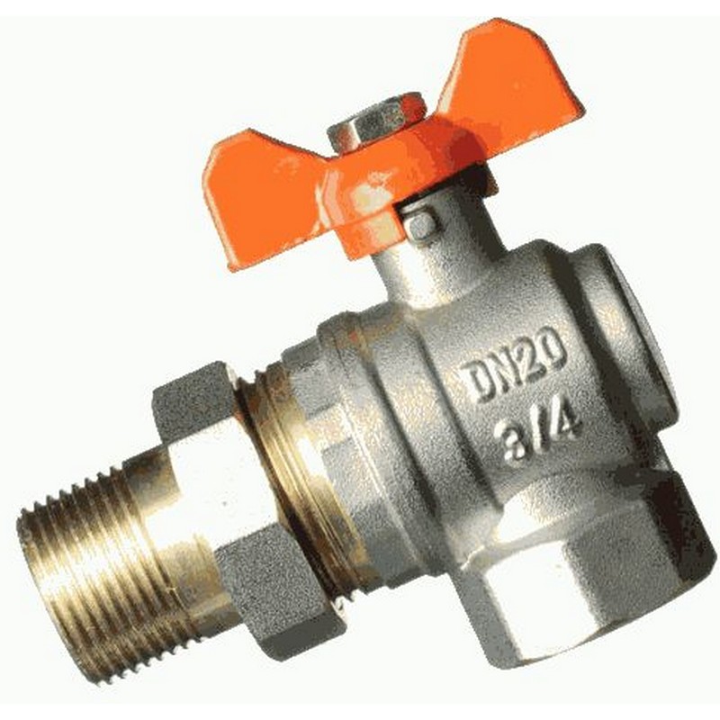 Кран шаровый 3/4 с угловой америк. Terma-R 30534