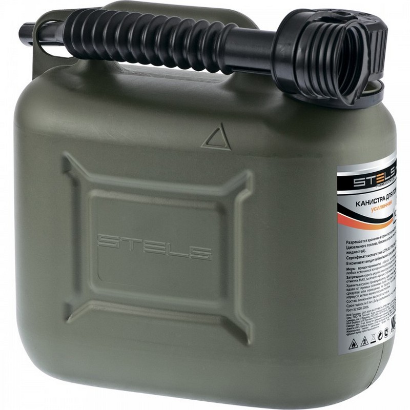 Канистра для ГСМ 5л пластик. усил. STELS 53124