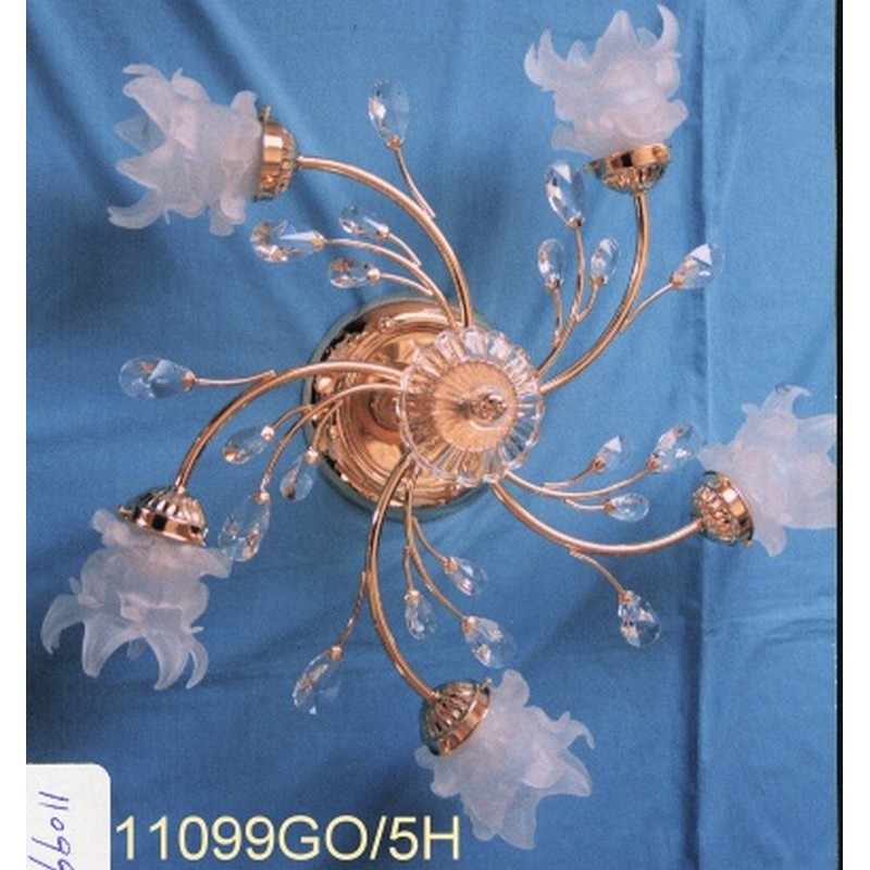 Светильник РС21196 BK+CR/5С (металл, стекло, Е27)                                                           