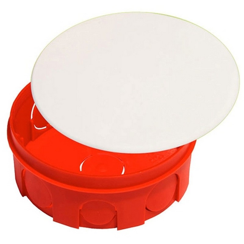 Коробка с/у 100х40 круглая с крыш. (У-198) красн. HEGEL КР1105